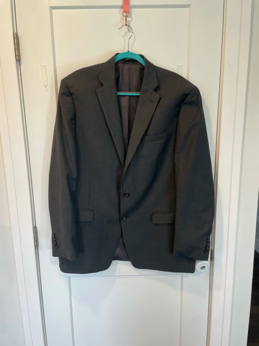 Lauren Ralph Lauren Men's Charcoal 100% Wool Suit Jacket Blazer Size 48L